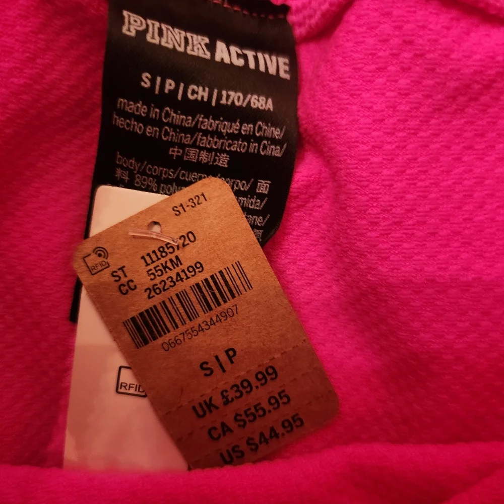 Pink Victoria's Secret Seamless High Waist Workout Tight Size Pants Small Bra XL - Picture 9 of 10